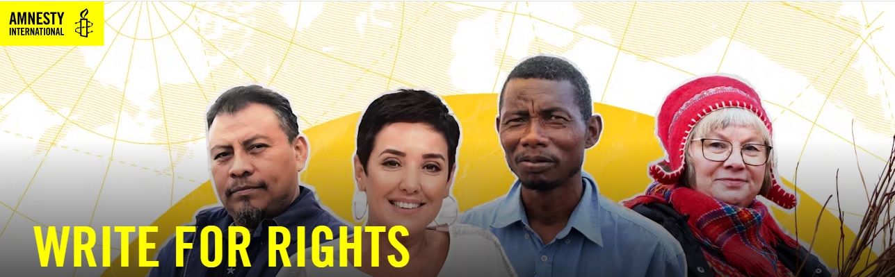 Amnesty schrijfactie Write for Rights